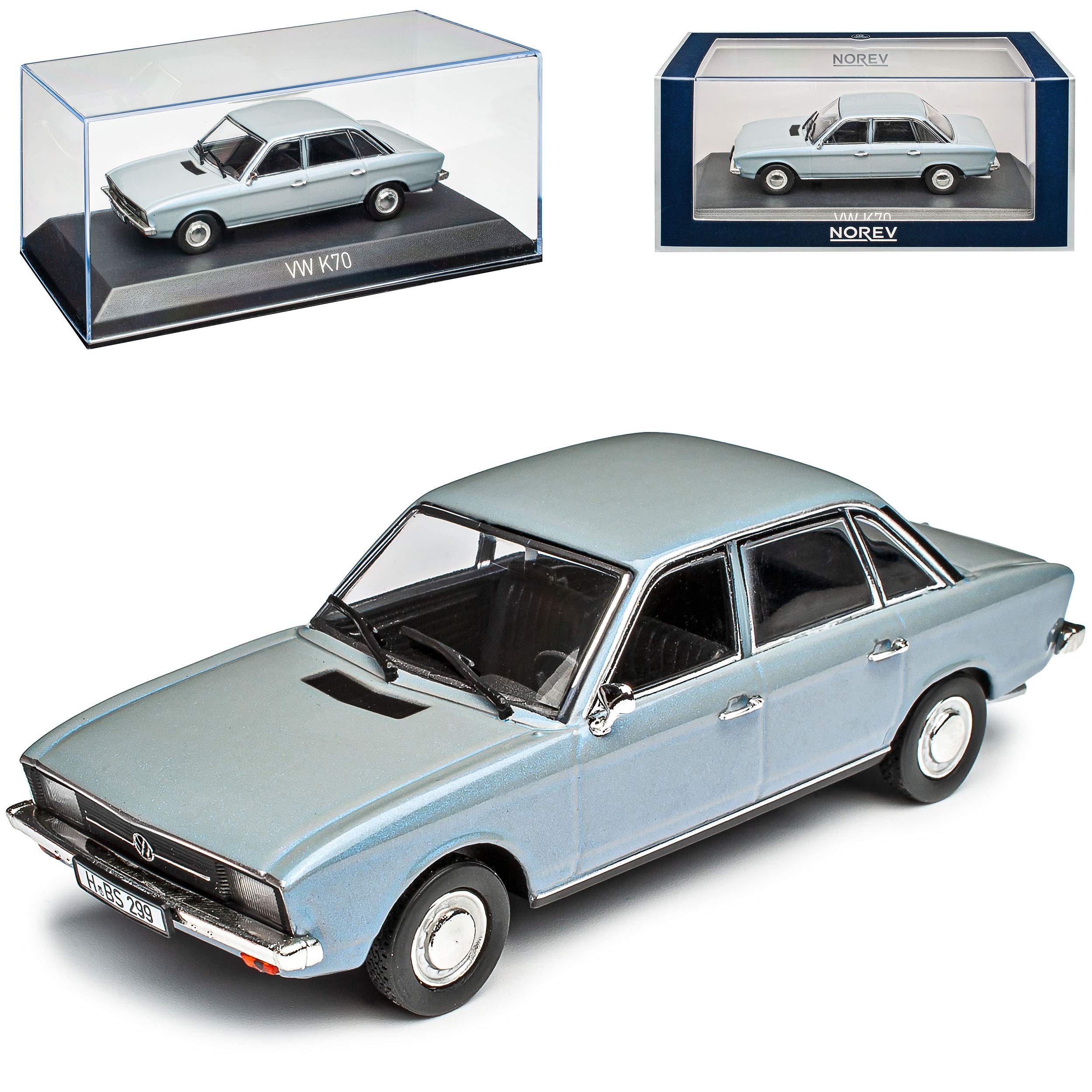 Volkwagen K70 Limousine Hell Blau Grau Metallic 1970-1975 1/43